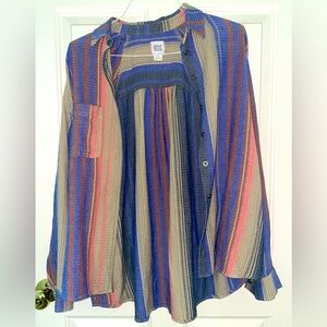 BDG Urban Outfitters Flannel - Stripes - Oversized Small